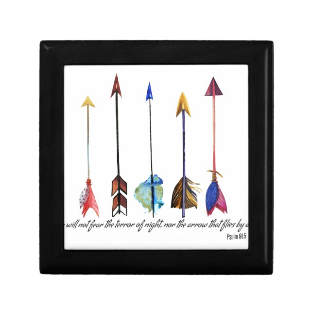 Psalm 91 Arrow Keepsake Box (Front)