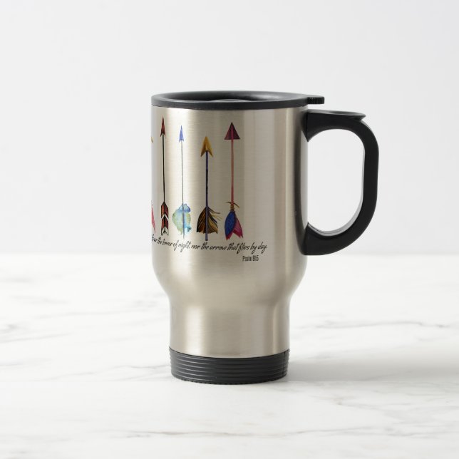 Psalm 91 Arrow Travel Mug (Right)