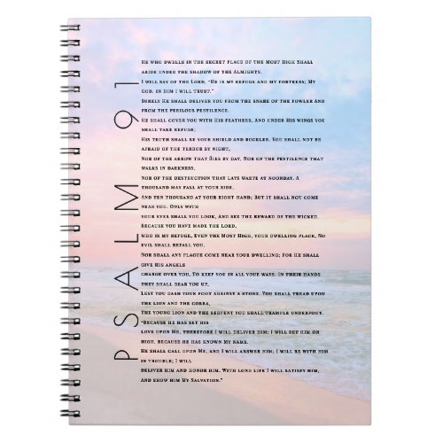 Psalm 91 Beach Ocean Waves Christian Journal