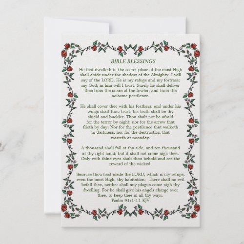 Psalm 91 Bible Blessings Card