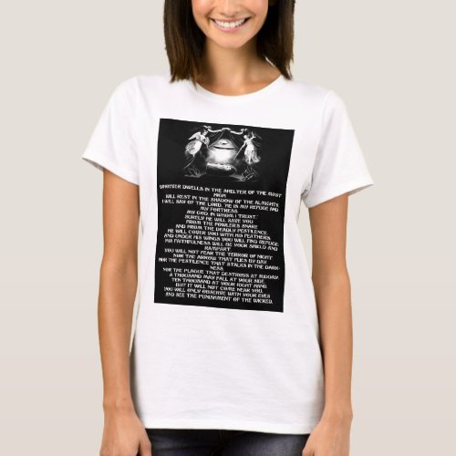 psalm 91 bible quote angels Religious art T_Shirt
