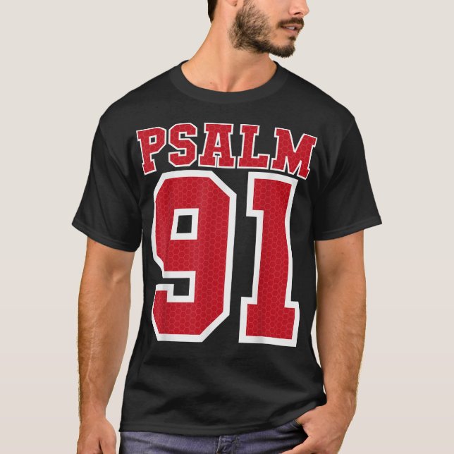 Psalm 91 Bible Verse Christian  My Refuge My Jesus T-Shirt (Front)