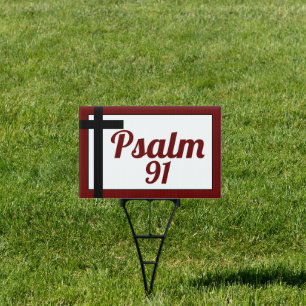 Psalm 91 Bible Verse Yard Sign