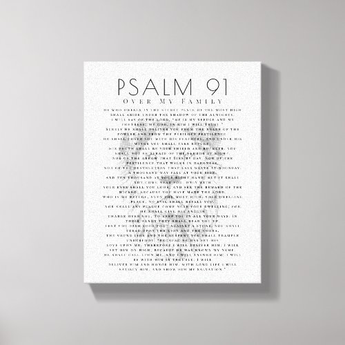 Psalm 91 Bible Verses Over My Family Lion Head Canvas Print