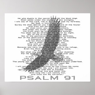 Psalm 91 Art Wall Decor Zazzle