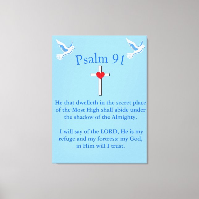 Psalm 91 canvas print (Front)