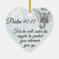 Psalm 91 ceramic ornament