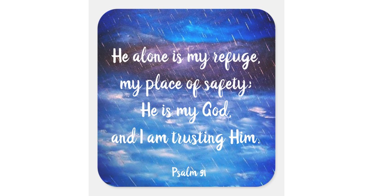 Psalm 91 Christian Scripture Stickers | Zazzle