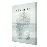 Psalm 91 Coastal Beach Waves Canvas Print