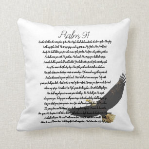 Psalm 91 Eagle Soaring Christian Art Throw Pillow