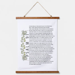 Psalm 91 Eucalyptus Leaves Bible Verses Christian Hanging Tapestry