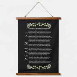 Psalm 91 Eucalyptus Leaves Bible Verses Scroll Han Hanging Tapestry