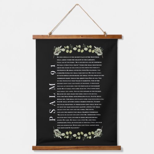 Psalm 91 Eucalyptus Leaves Bible Verses Scroll Han Hanging Tapestry