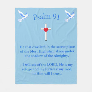 Psalm 91 fleece blanket