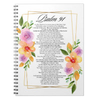 Psalm 91 Floral Geometric Frame