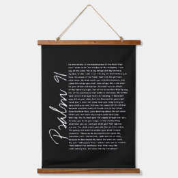 Psalm 91 Font Bible Verses Christian Scroll Hanging Tapestry
