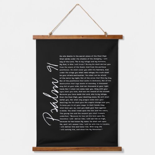  Psalm 91 Font Bible Verses Christian Scroll  Hanging Tapestry