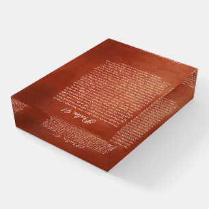 Psalm 91 for Protection Paperweight