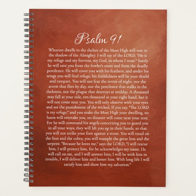Psalm 91 for Protection Planner (Front)