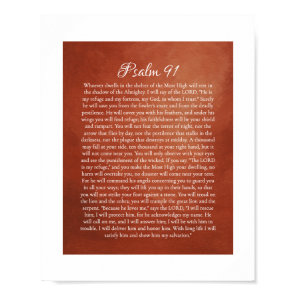 Psalm 91 for Protection Poster