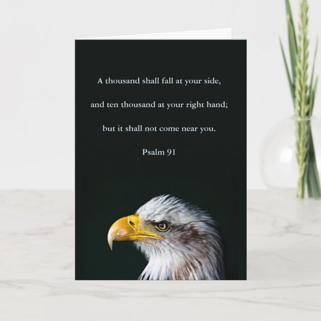 Psalm 91 for Protection | Spiritual Encouragement Card (Front)