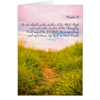 Psalm 91, green grass and a path