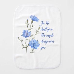 Psalm 91  He Shall Give His Angels Inspirational Baby Burp Cloth