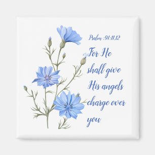 Psalm 91  He Shall Give His Angels Inspirational Magnet