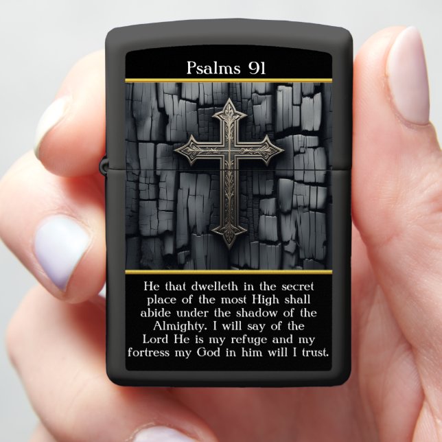 Psalm 91: He that dwelleth Zippo Lighter (In Hand)