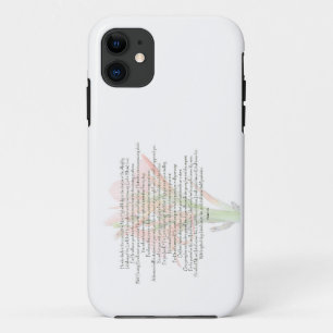 Psalm 91 Lily Flower My God is Whom I trust iPhone 11 Case
