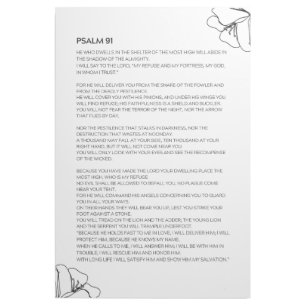 Psalm 91 Minimalist Gallery Wrap