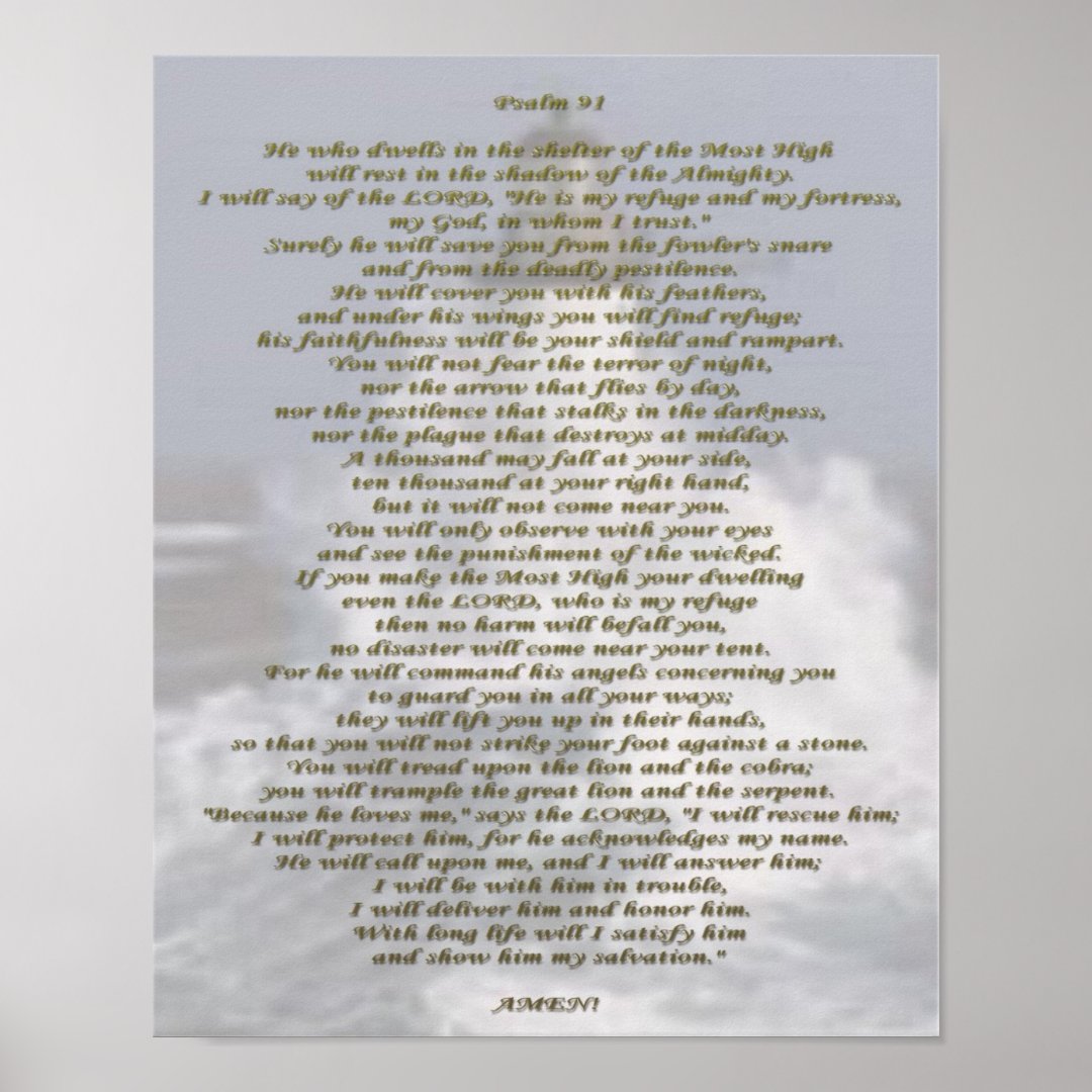 Psalm 91 NIV Poster | Zazzle