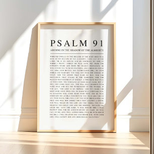 Psalm 91 NKJV Bible Verse Poster