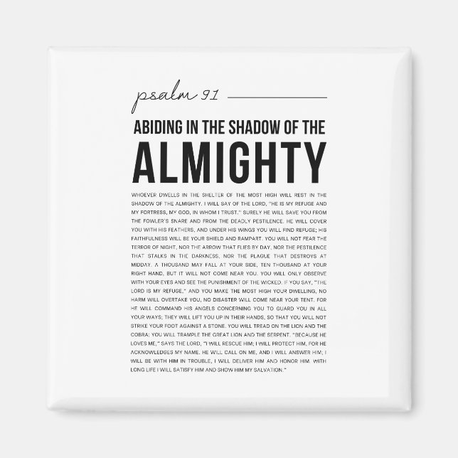 Psalm 91 NKJV Magnet (Front)