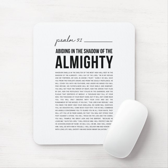 Psalm 91 NKJV Mouse Pad (With Mouse)