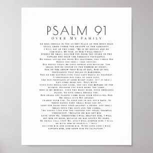 Psalm 91 Over My Family Scripture Wall Art
