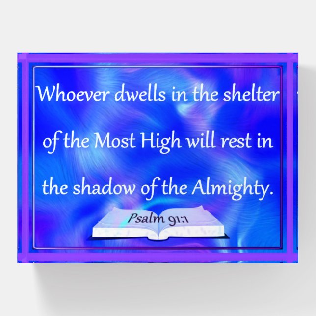 Psalm 91 paperweight (Front)