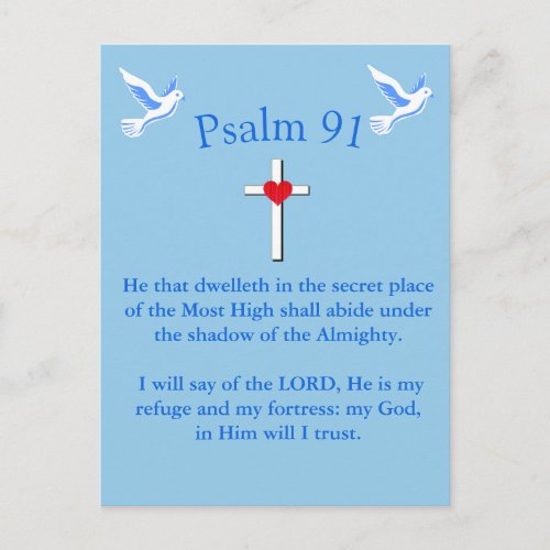 Psalm 91 postcard