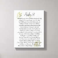 Psalm 91 Scripture Bible Art Watercolor Leaves