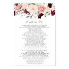Psalm 91 Scripture Burgundy Blush Floral