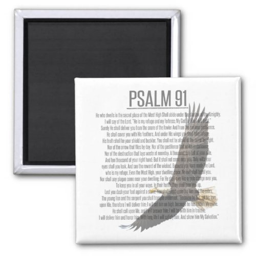 Psalm 91 Scripture Eagle Magnet for Home or Office