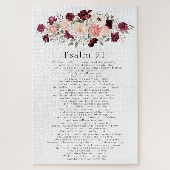 Psalm 91 Scripture Jigsaw Puzzle (Vertical)
