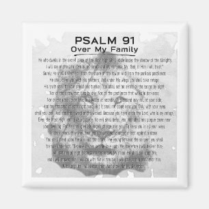 Psalm 91 Scripture Lion Magnet for Home or Office
