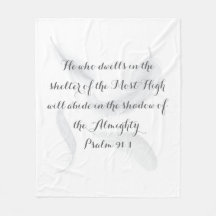 Psalm 91 Soft and Cozy Blanket