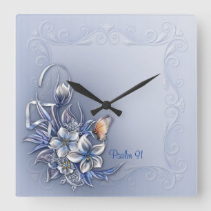 Psalm 91 &  Square Wall Clock