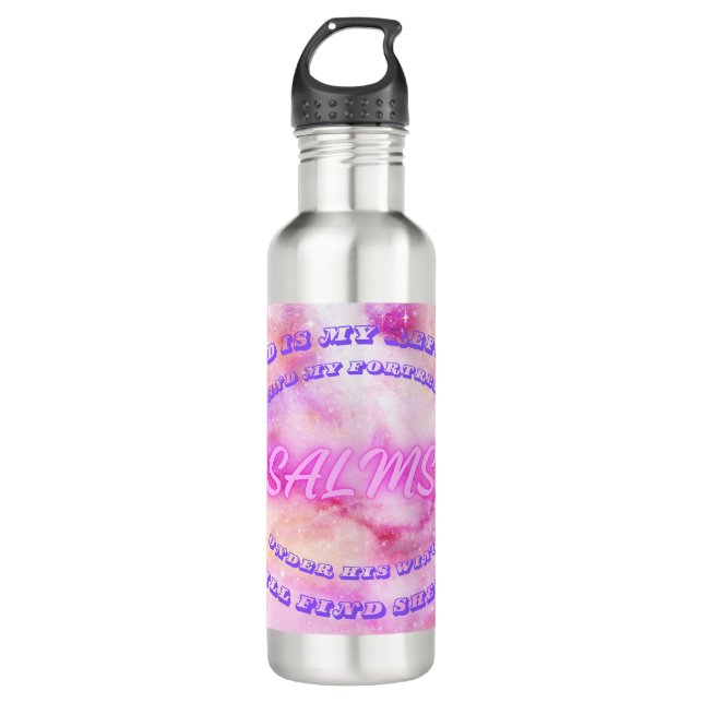 Psalm 91 The Lord  Stainless Steel Water Bottle (Front)