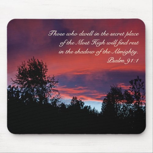 Psalm 91 Those who dwell in the secret place Mouse Pad
