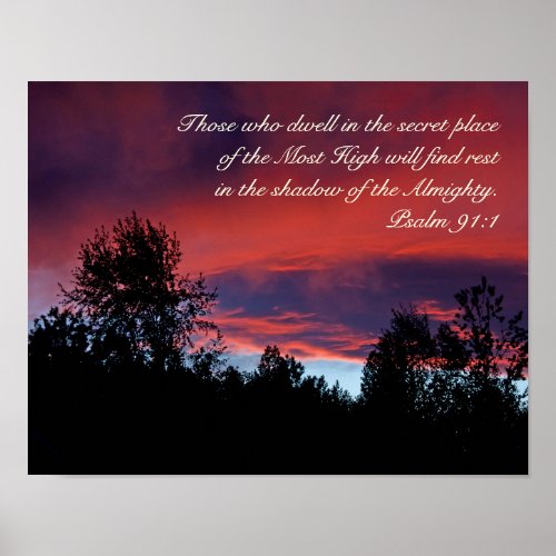 Psalm 91 Those who dwell in the secret place Poster