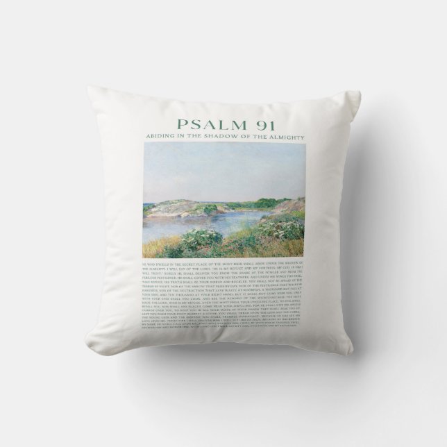 Psalm 91  throw pillow (Front)