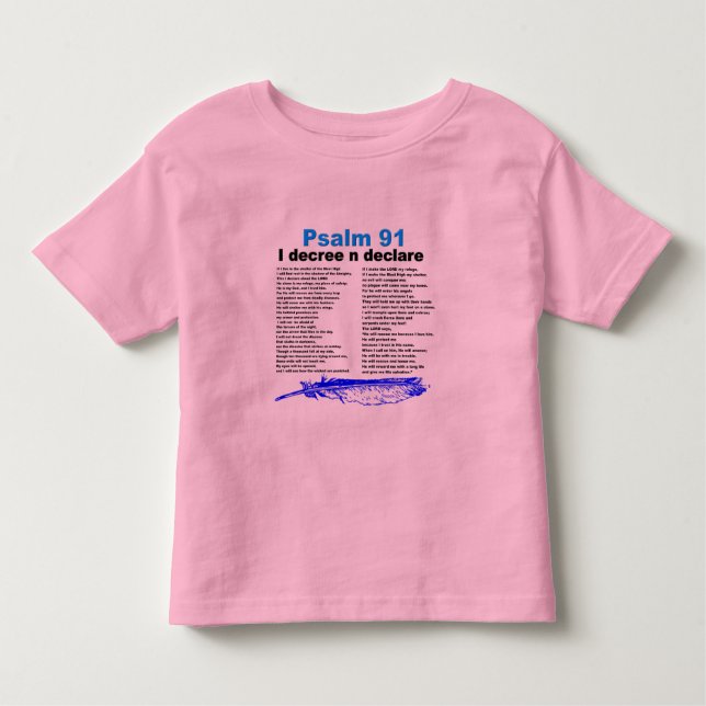 Psalm 91 Toddlers Christian T-shirt (Front)